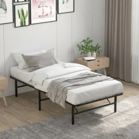 14 Inch Foldable Metal Platform Bed Tool-Free Assembly-Twin size
