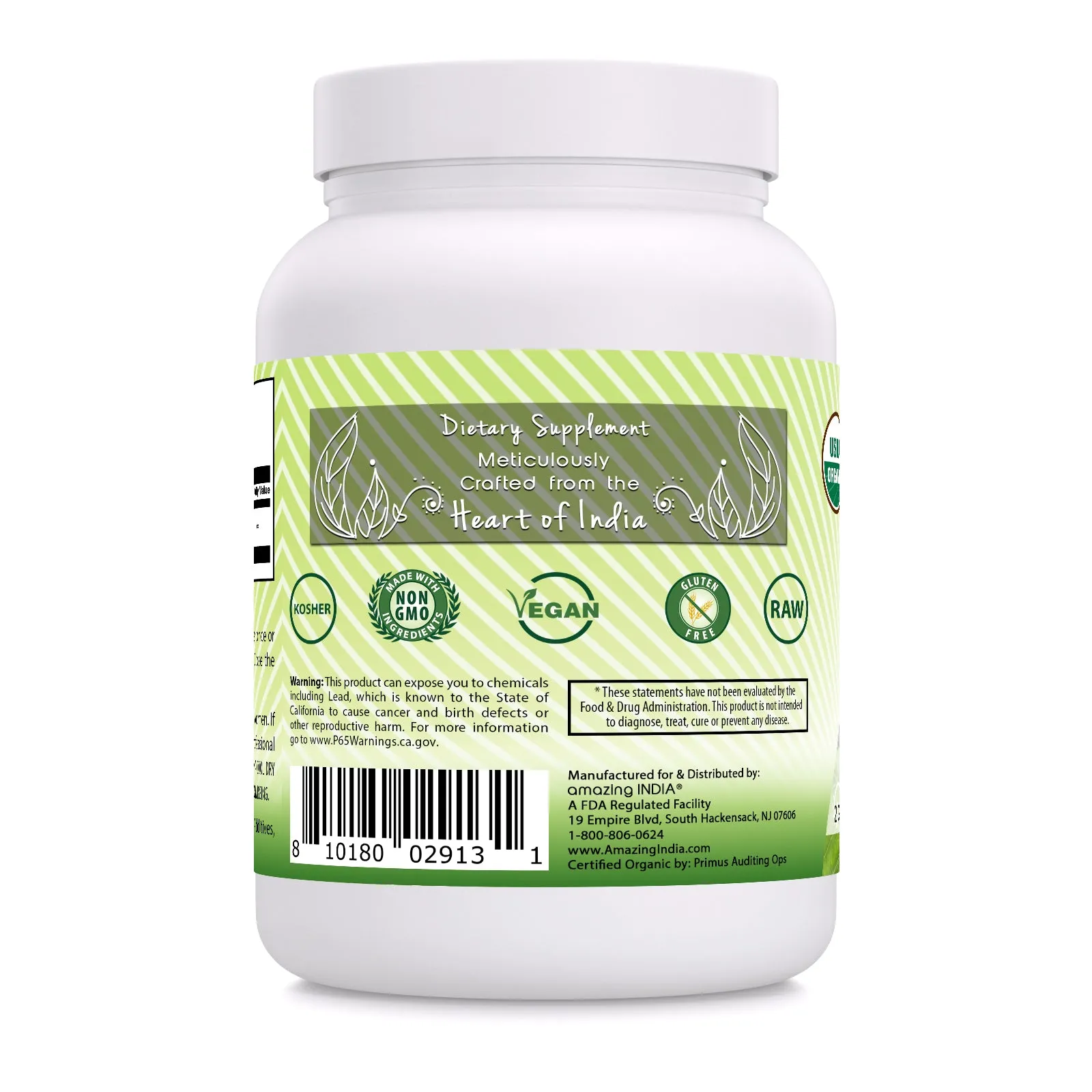 Amazing India Neem | USDA Organic | 16 Oz Powder | 2 Grams Per Serving