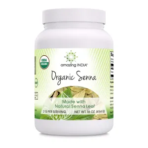 Amazing India Senna | USDA Organic | 16 Oz Powder | 2 Grams Per Serving