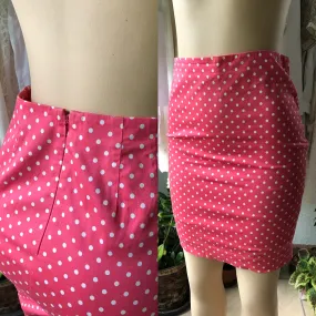 Ann Taylor Coral Polka Professional Pencil Skirt - S