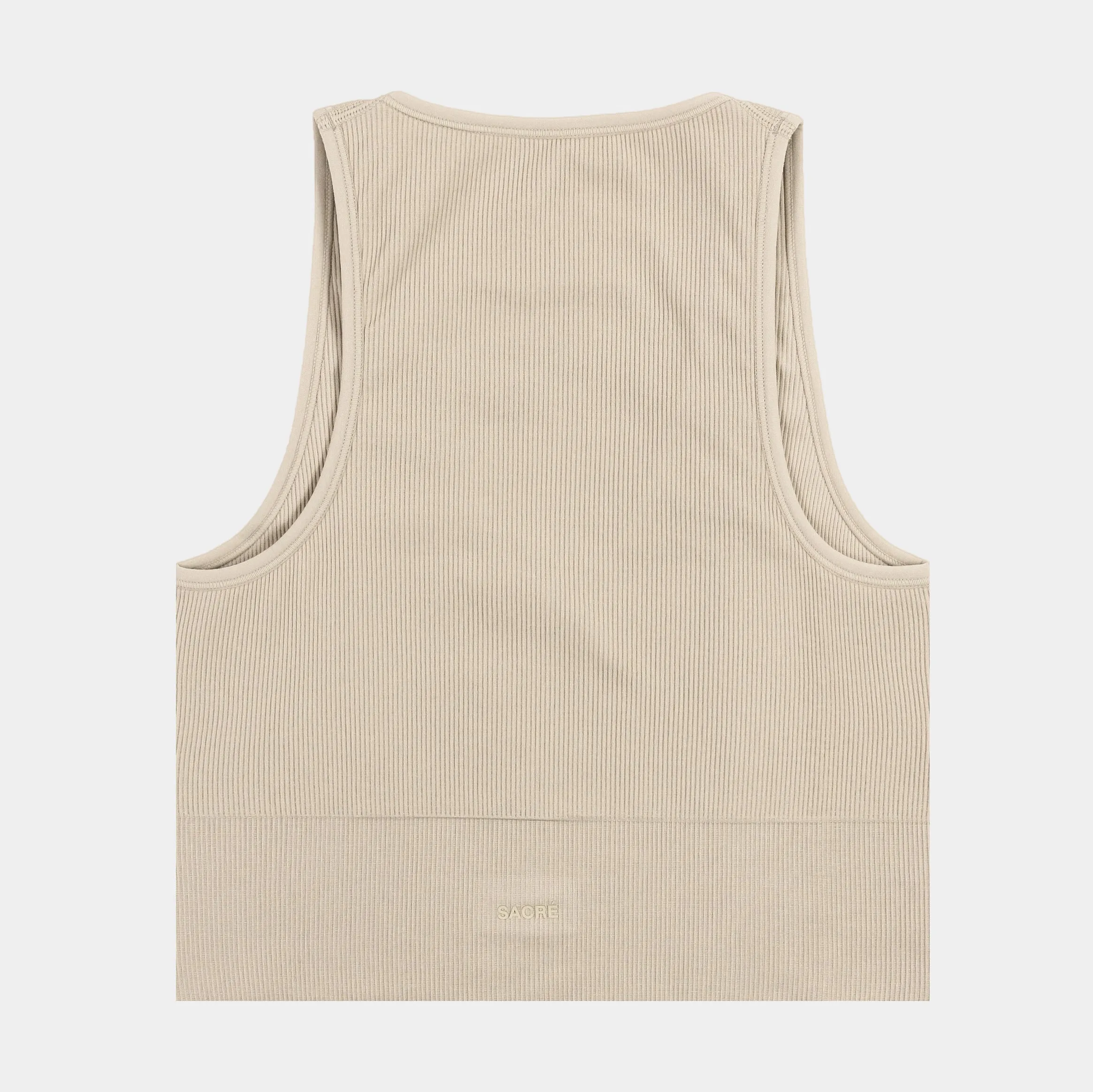 Avery Tank Womens Short Sleeve Shirt (Beige)