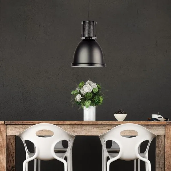 BAY.28 Pendant Light Black Retro Industrial Single Pendant