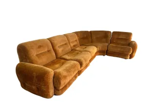 Beautiful Italian Mid Century Sectional Sofa 1980s