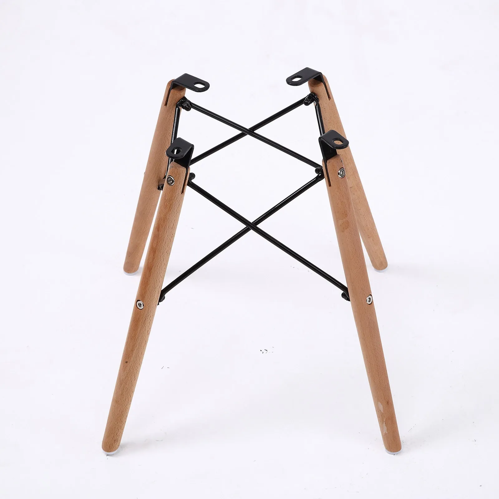 Black Retro Dining Cafe Chairs Set with Beech Legs - La Bella