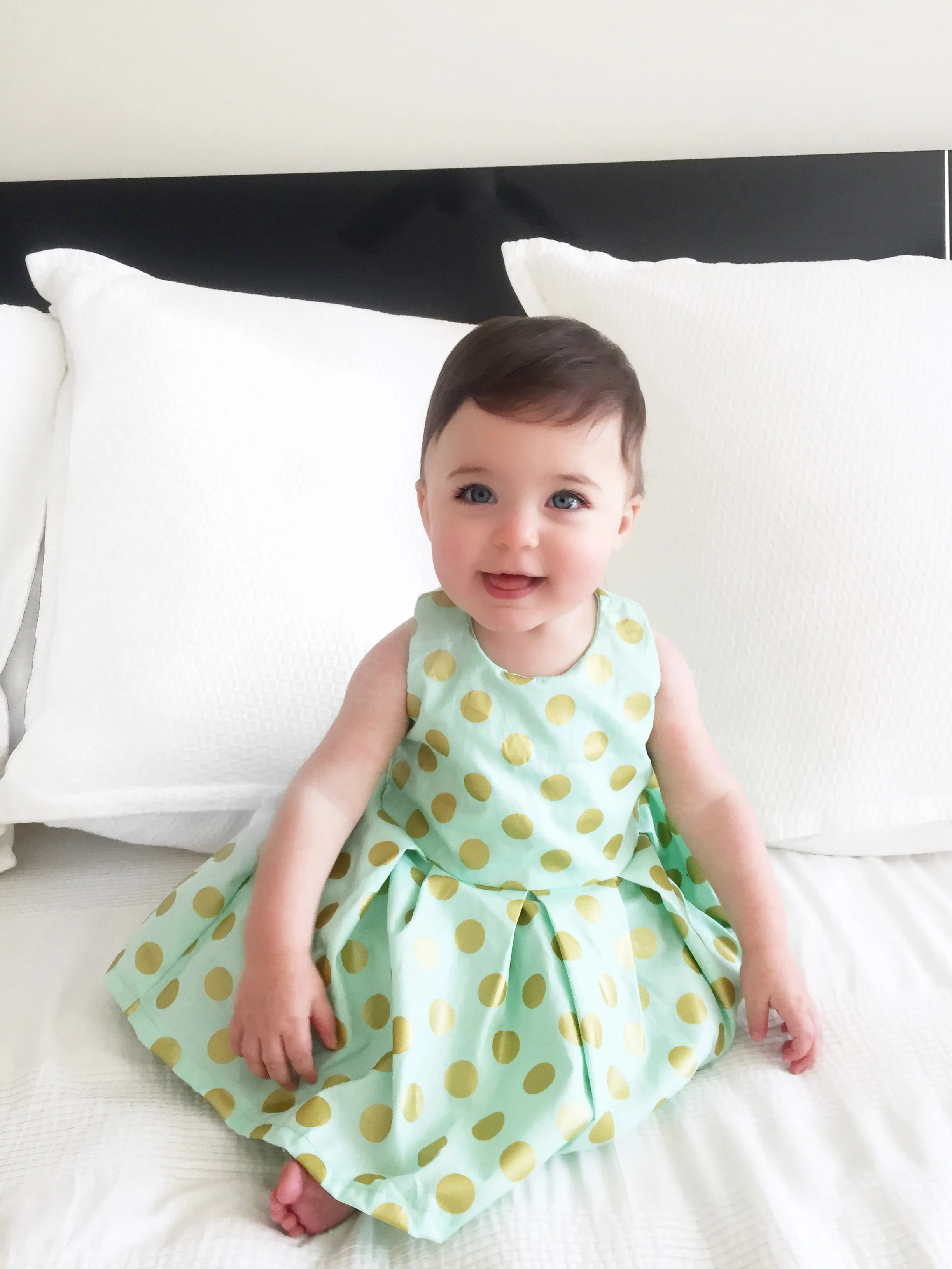 Dress Pink and Gold Polka Dot Girls Special Occasion Dress