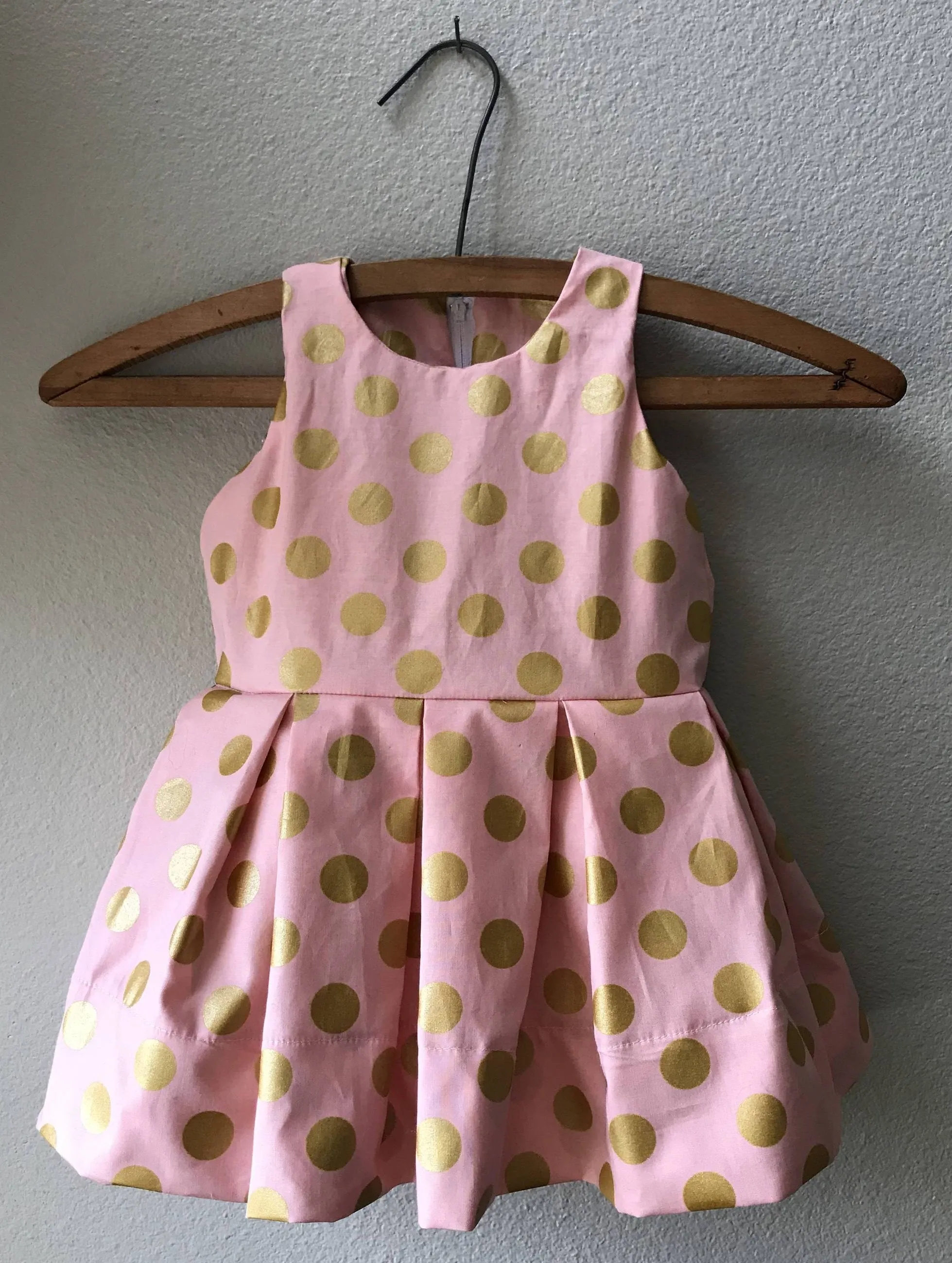 Dress Pink and Gold Polka Dot Girls Special Occasion Dress