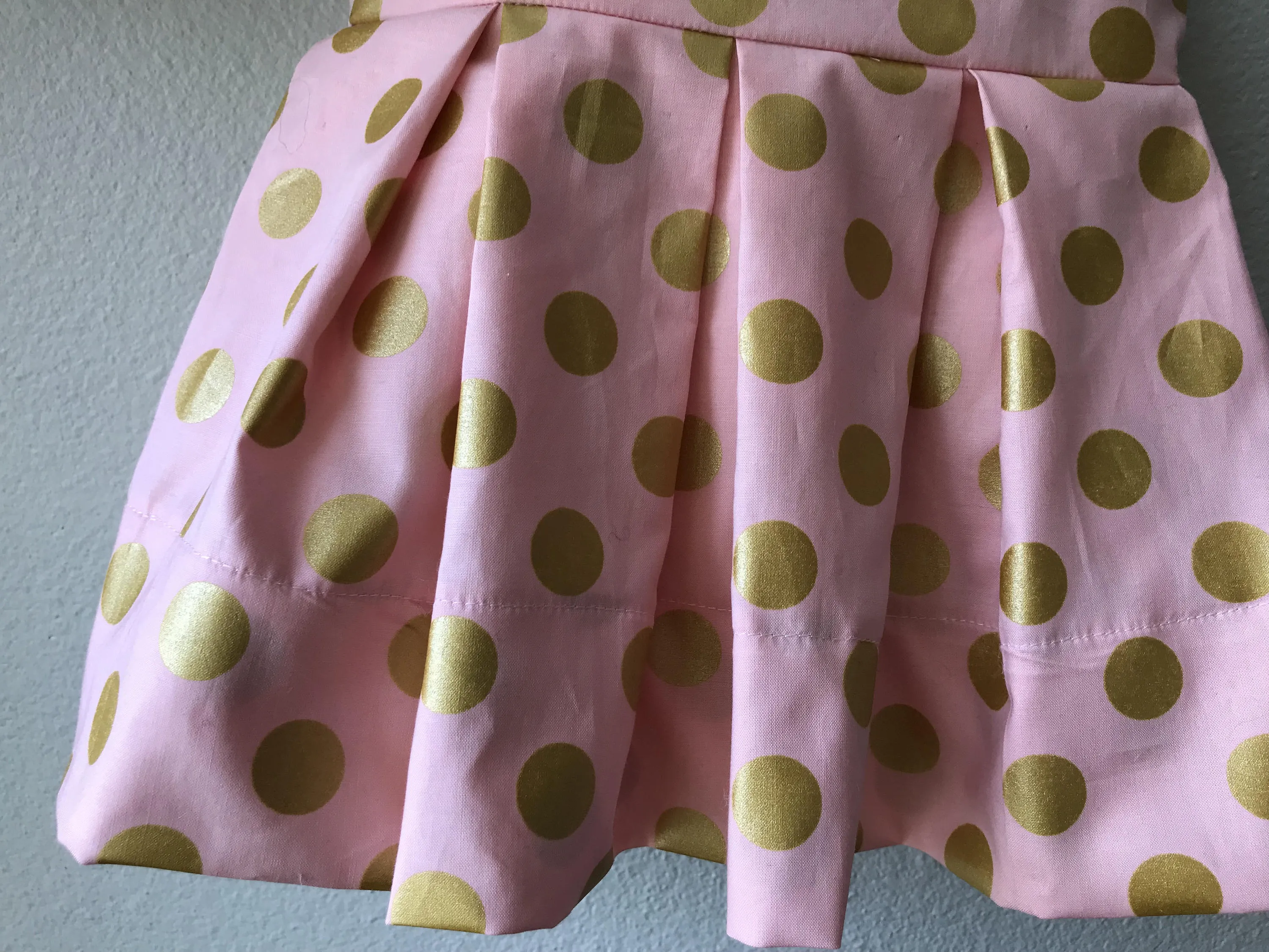 Dress Pink and Gold Polka Dot Girls Special Occasion Dress