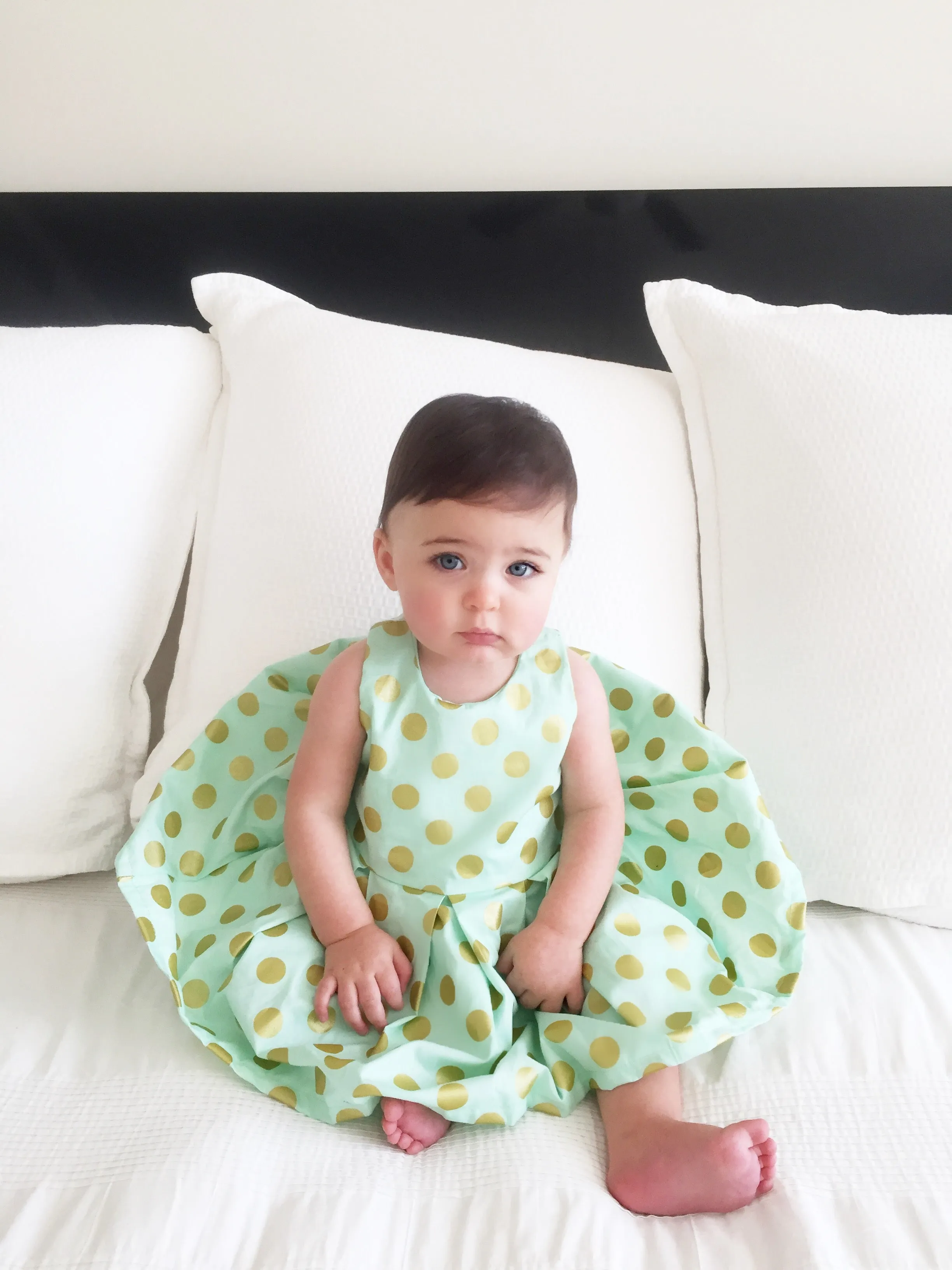 Dress Pink and Gold Polka Dot Girls Special Occasion Dress