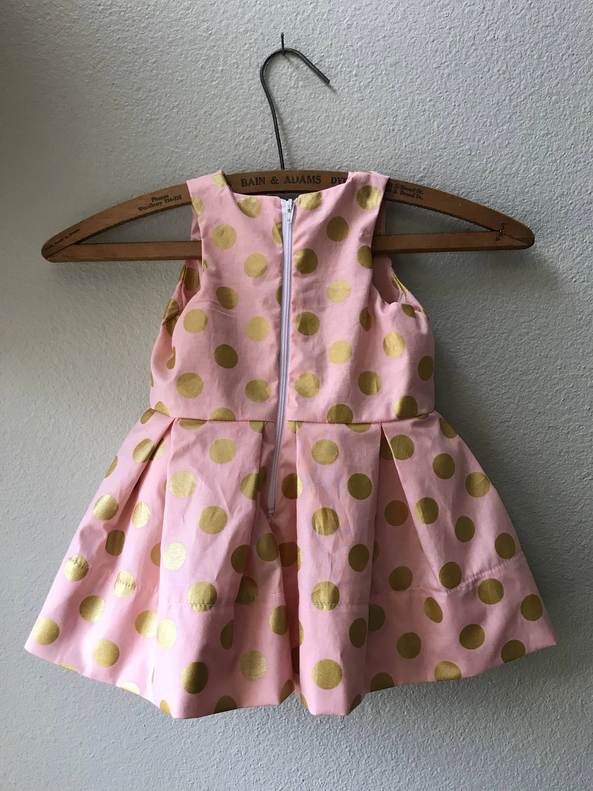 Dress Pink and Gold Polka Dot Girls Special Occasion Dress