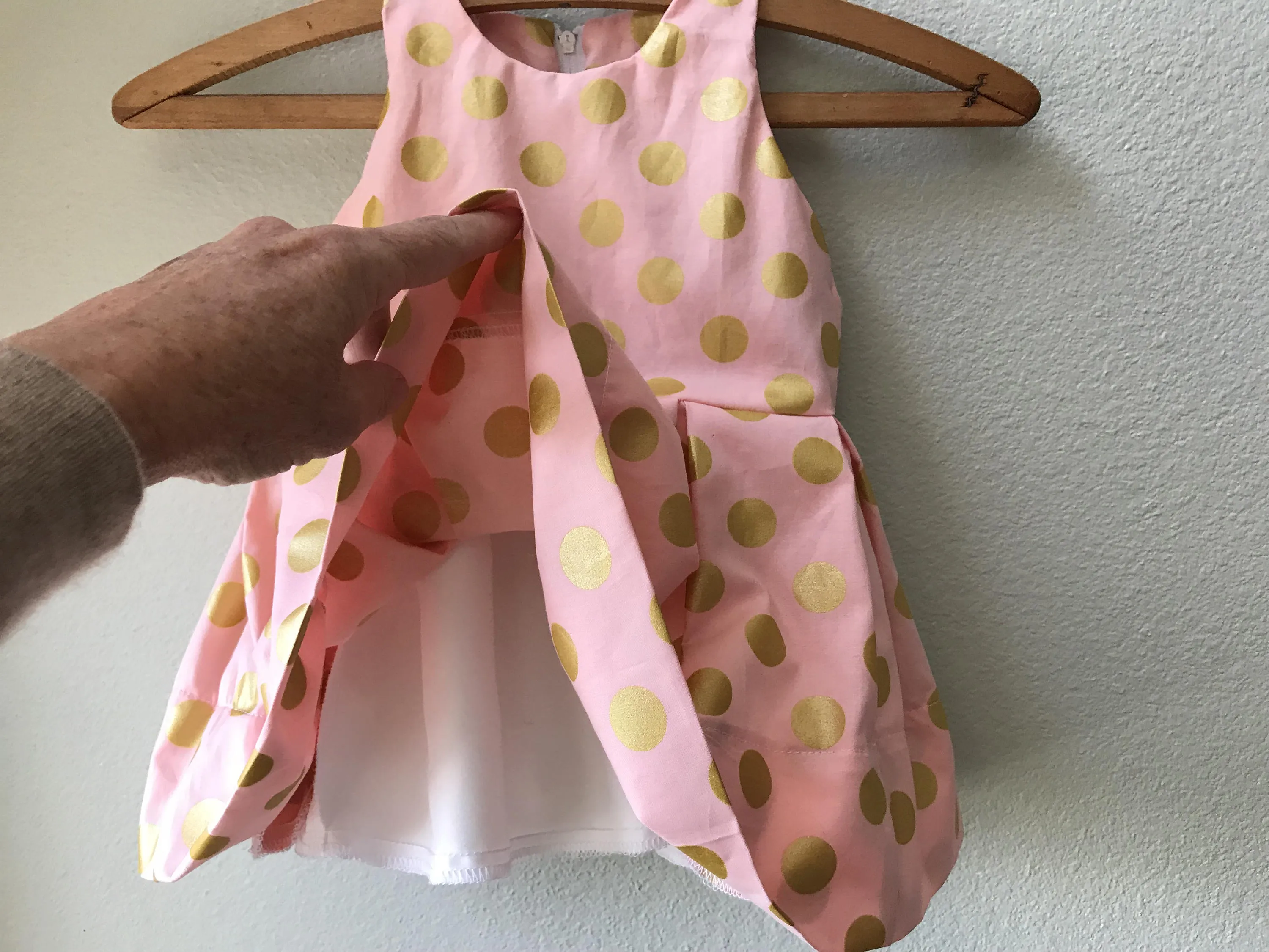 Dress Pink and Gold Polka Dot Girls Special Occasion Dress