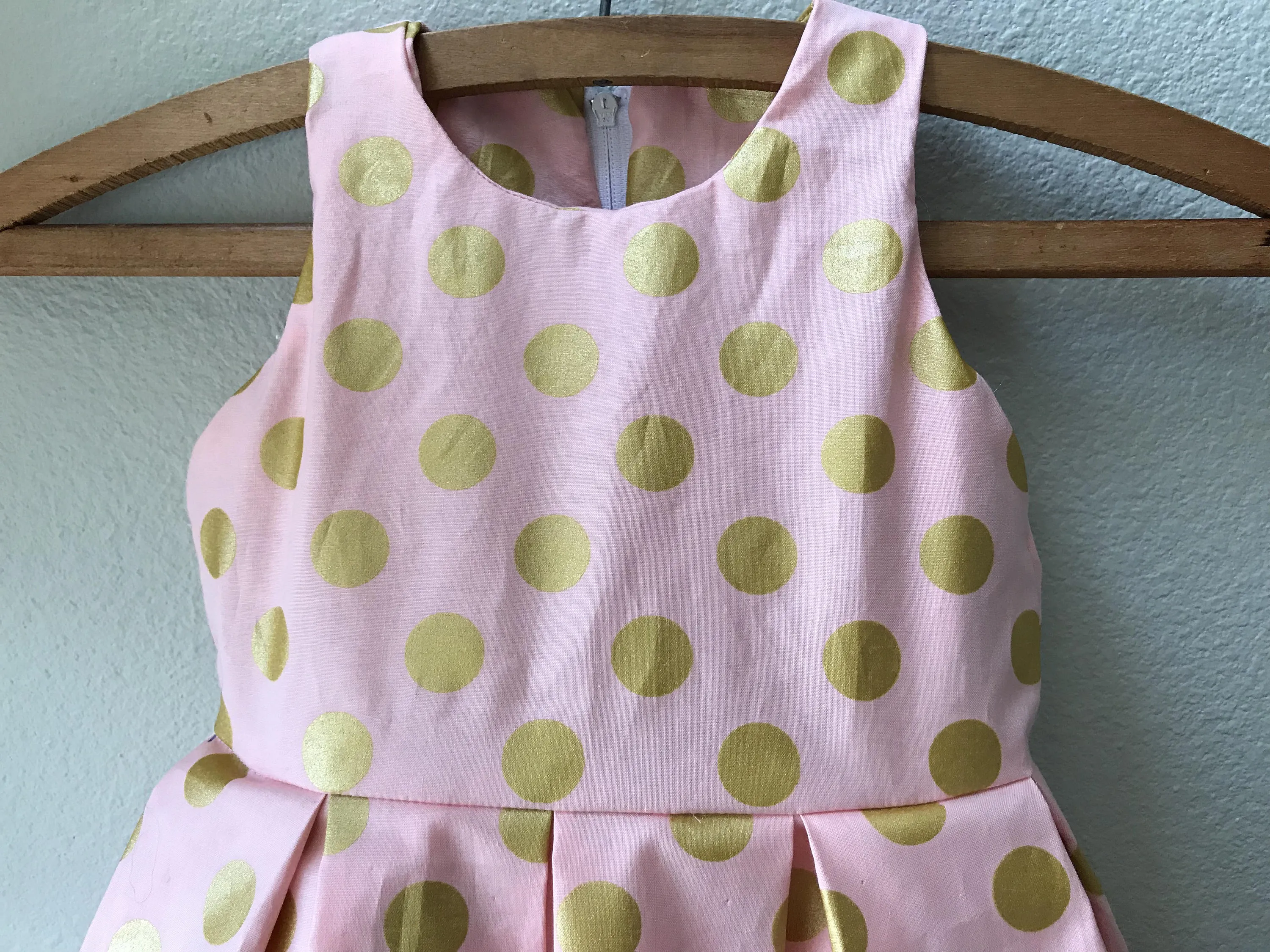 Dress Pink and Gold Polka Dot Girls Special Occasion Dress