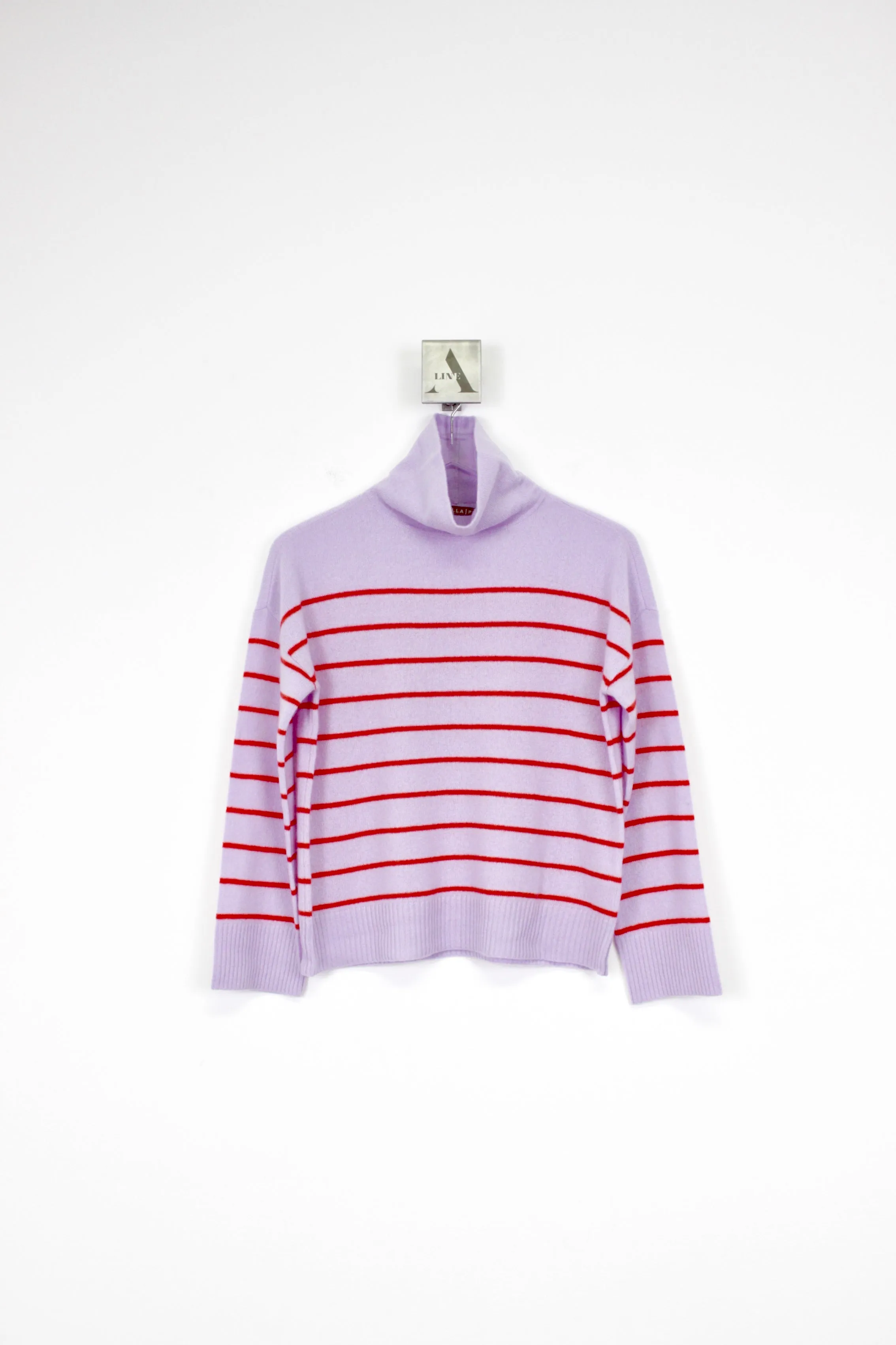 Easy Striped Turtleneck Sweater