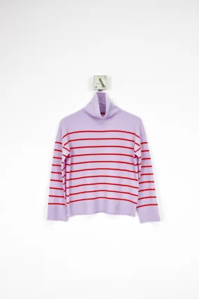 Easy Striped Turtleneck Sweater