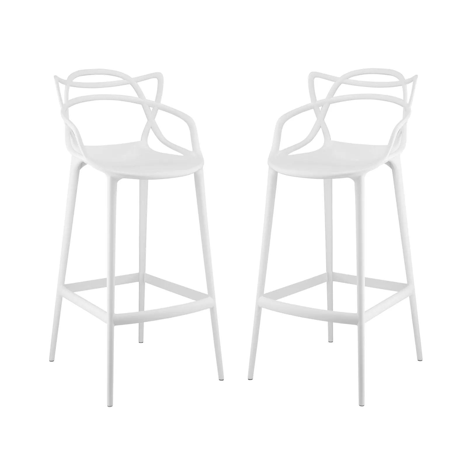Entangled Bar Stool Set of 2 White EEI-2349-WHI-SET