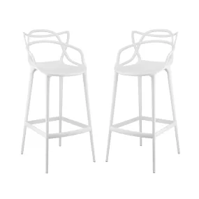 Entangled Bar Stool Set of 2 White EEI-2349-WHI-SET