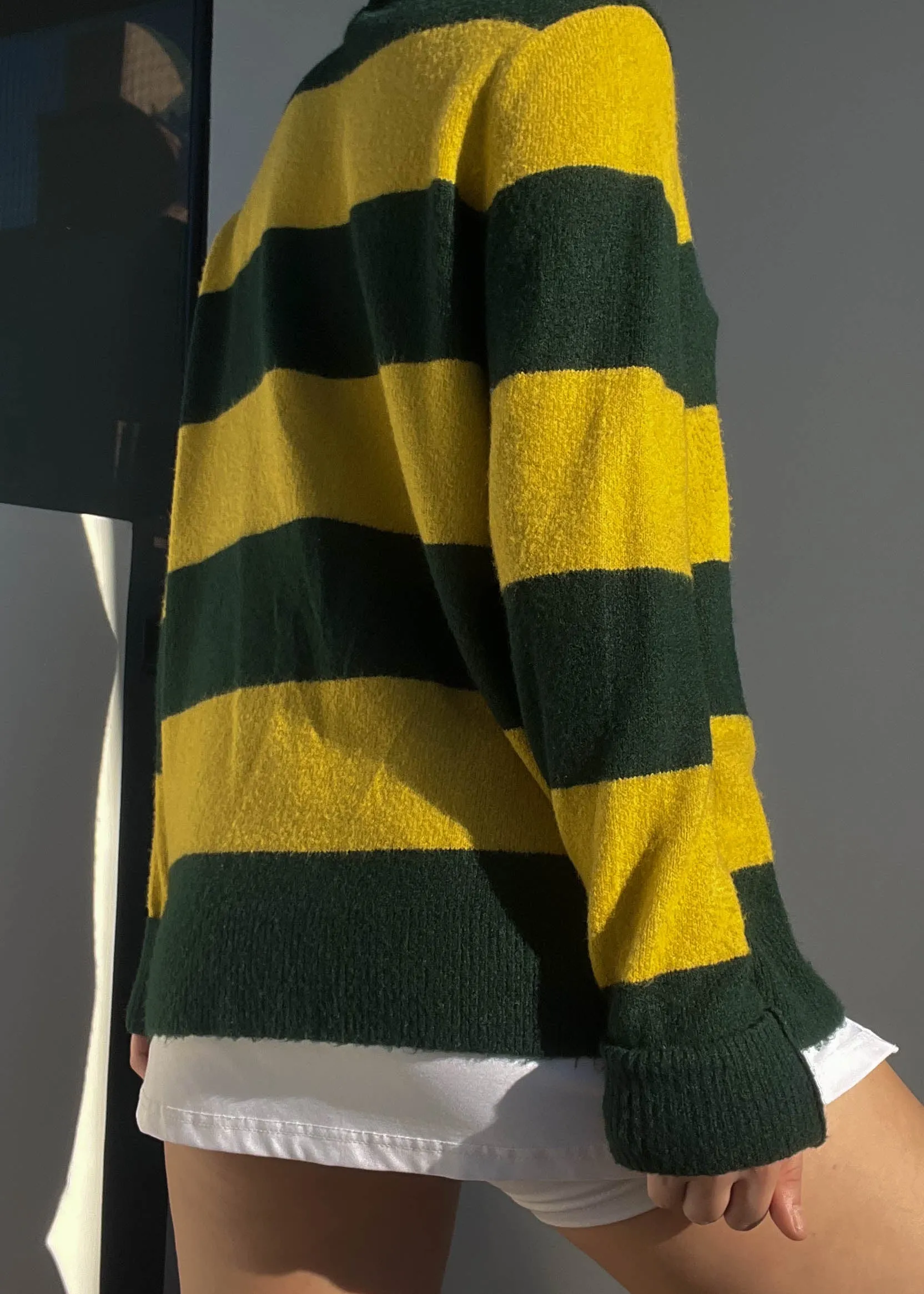 Forest Green & Yellow Knit (S-M)