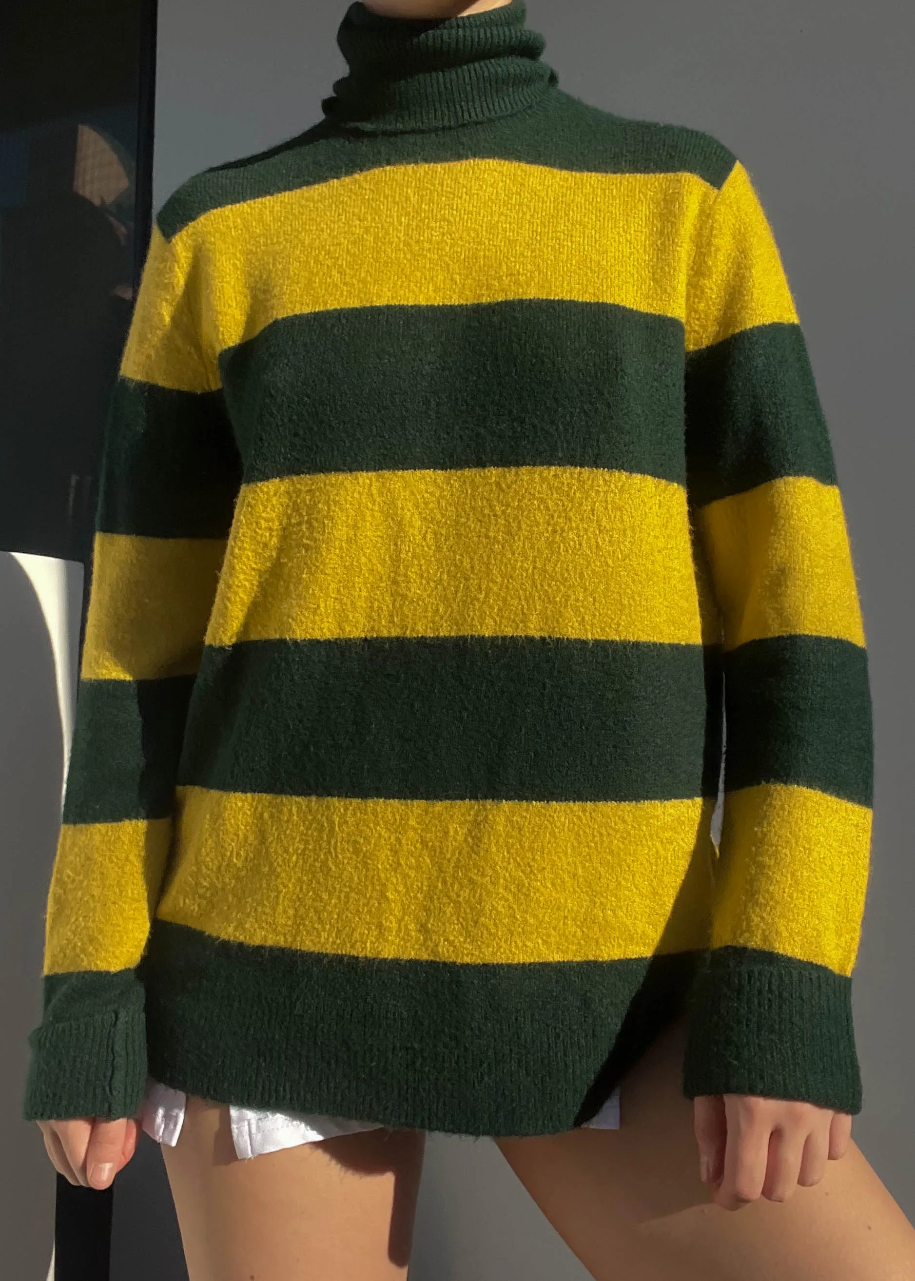 Forest Green & Yellow Knit (S-M)