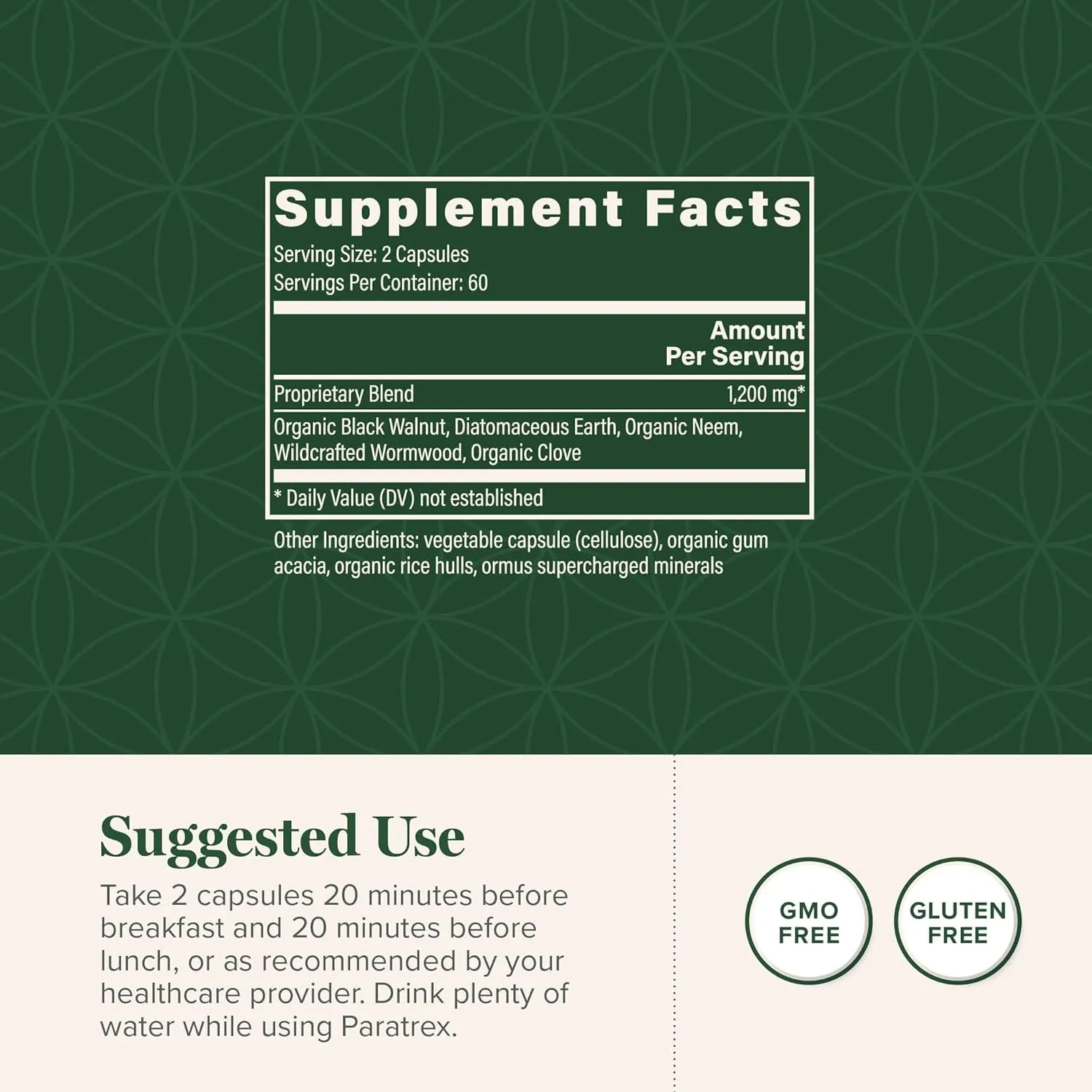 Global Healing Paratrex 120 Capsules