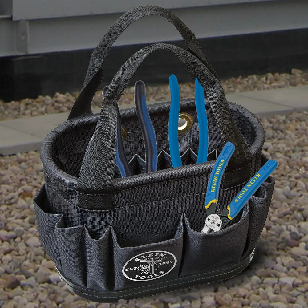 Hard-Body Bucket, 29-Pocket Aerial Bucket, Black