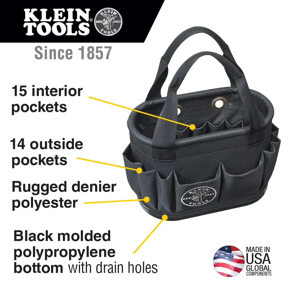 Hard-Body Bucket, 29-Pocket Aerial Bucket, Black