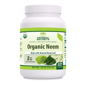 Herbal Secrets Neem Powder | 16 Oz | 2 Grams per Serving | 227 Servings | USDA Organic