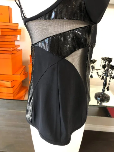 Kaufmanfranco Black Silk Bustier Corset Top Blouse 2828-13-6921