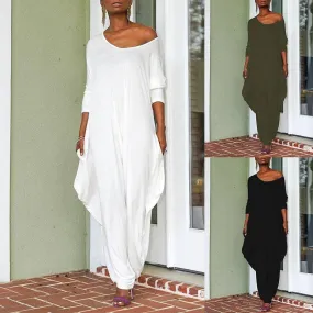 Ladies Solid Color Long Sleeves Jumpsuit ZL1186