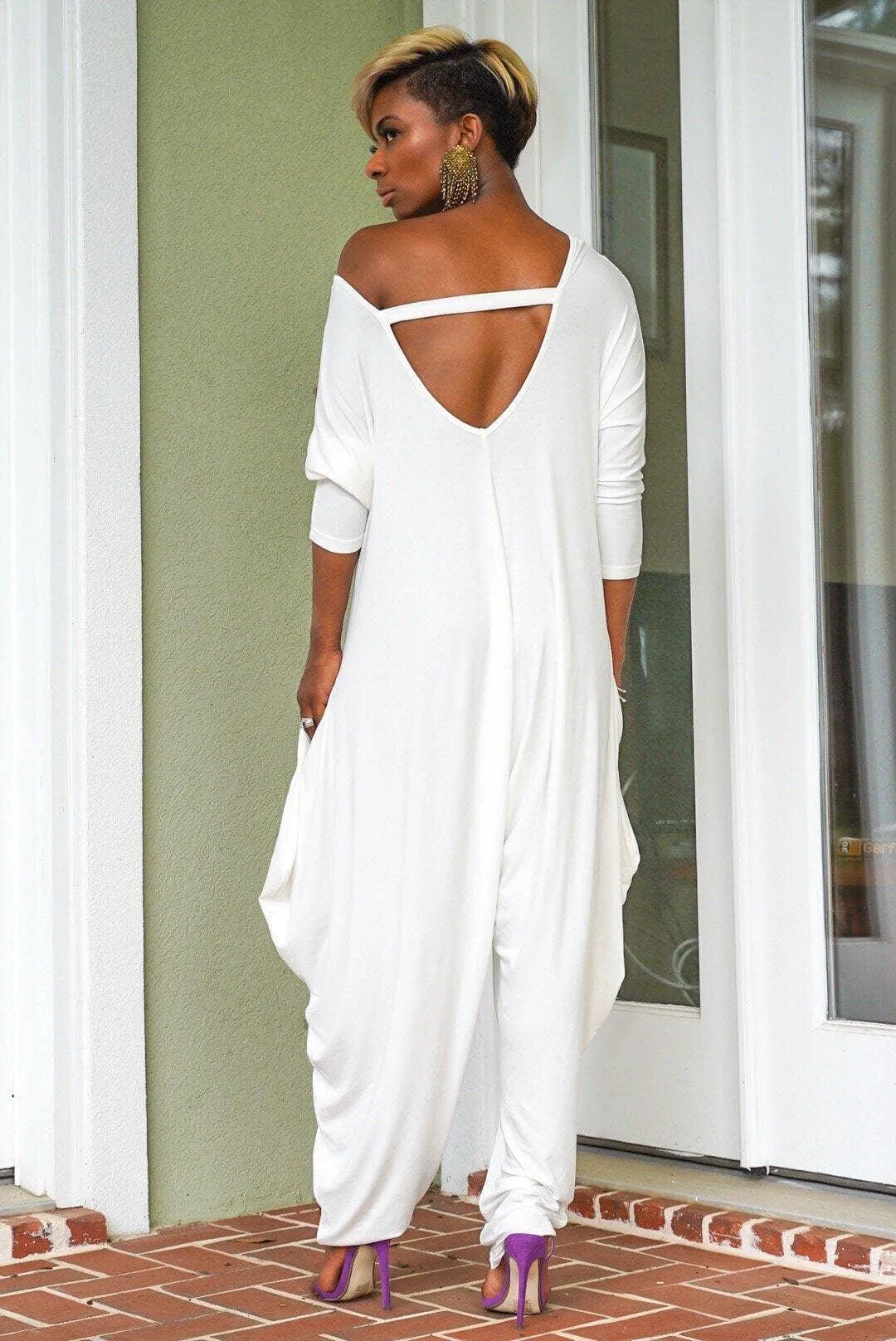 Ladies Solid Color Long Sleeves Jumpsuit ZL1186
