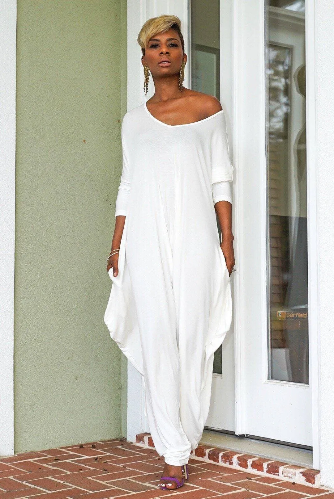 Ladies Solid Color Long Sleeves Jumpsuit ZL1186