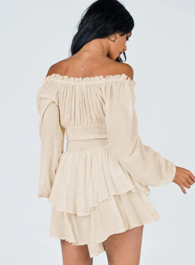 Ladies Wrinkle Boat Neck Daily Ruffled Jumpsuits GKAZ001