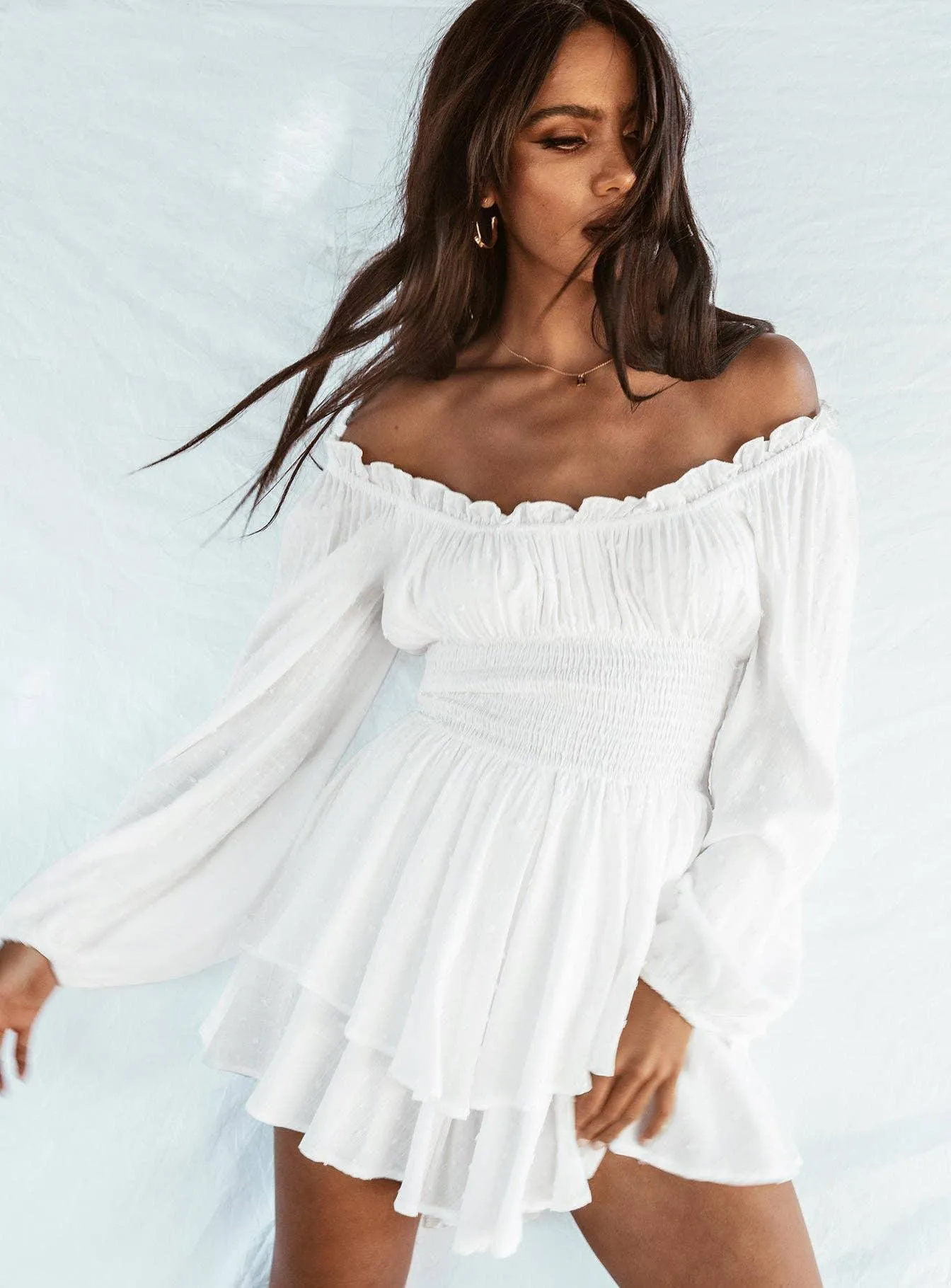 Ladies Wrinkle Boat Neck Daily Ruffled Jumpsuits GKAZ001