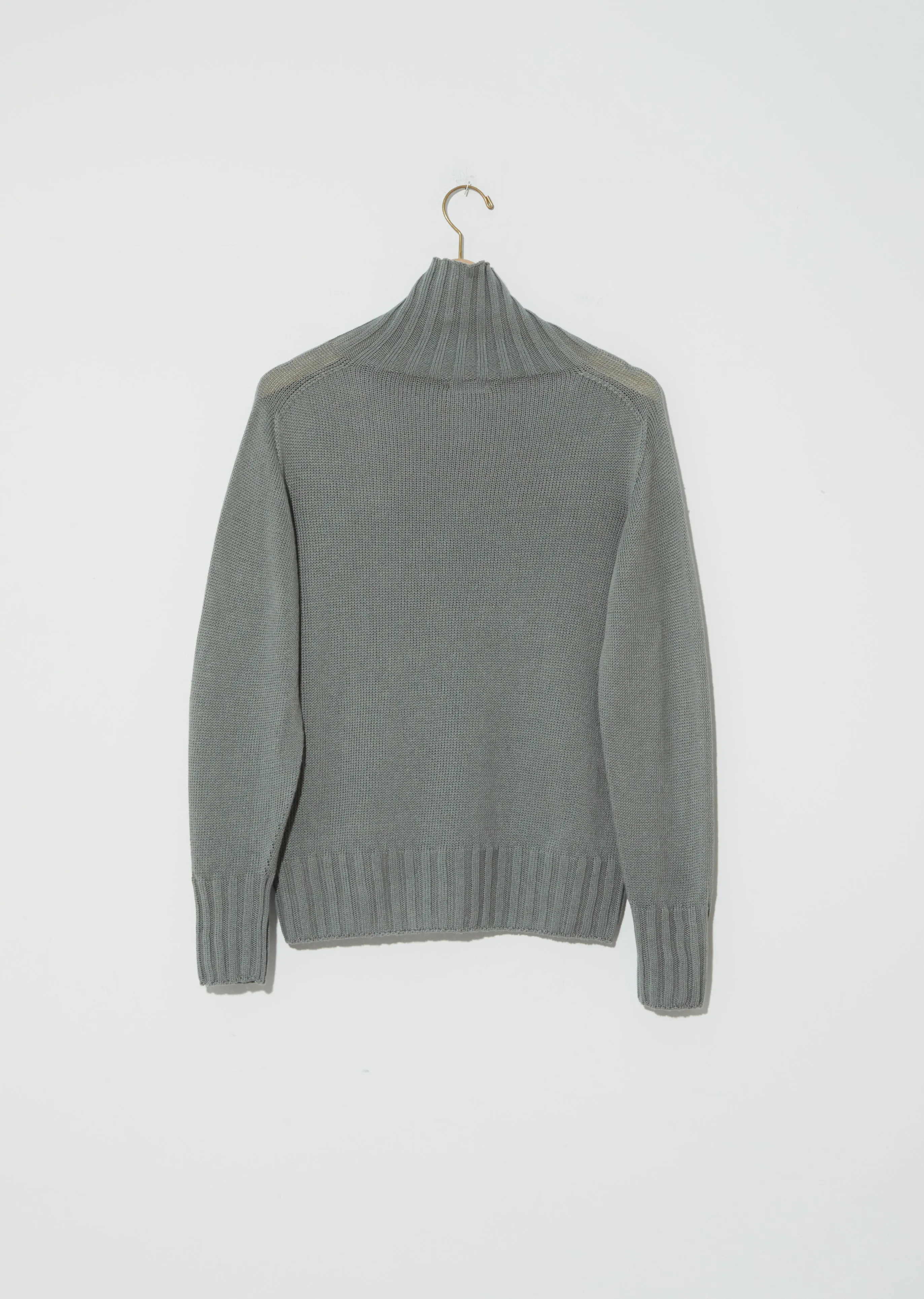 Linen-Cotton Wide Roll Neck