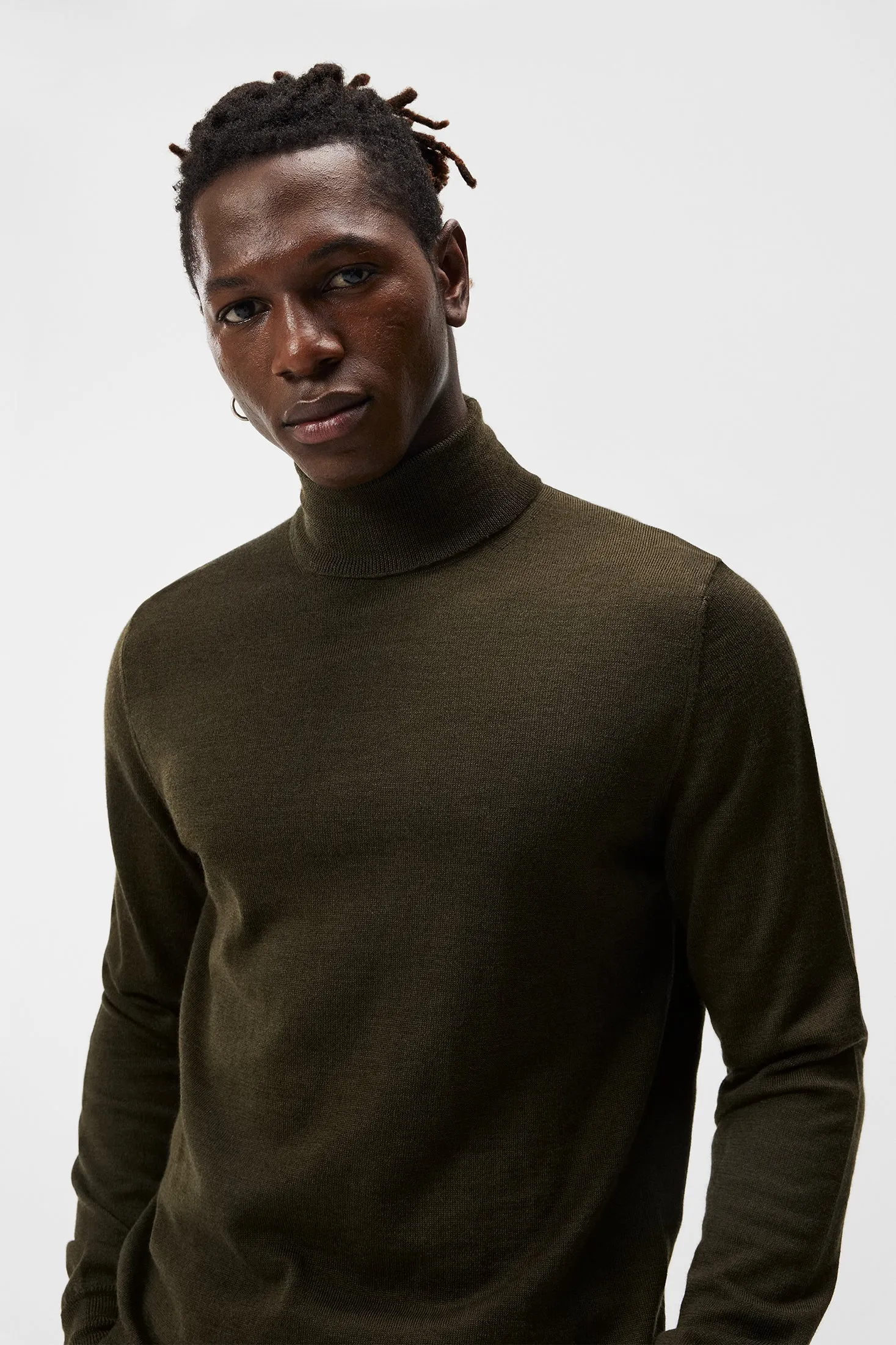 Lyd Merino Turtleneck Sweater / Forest Green