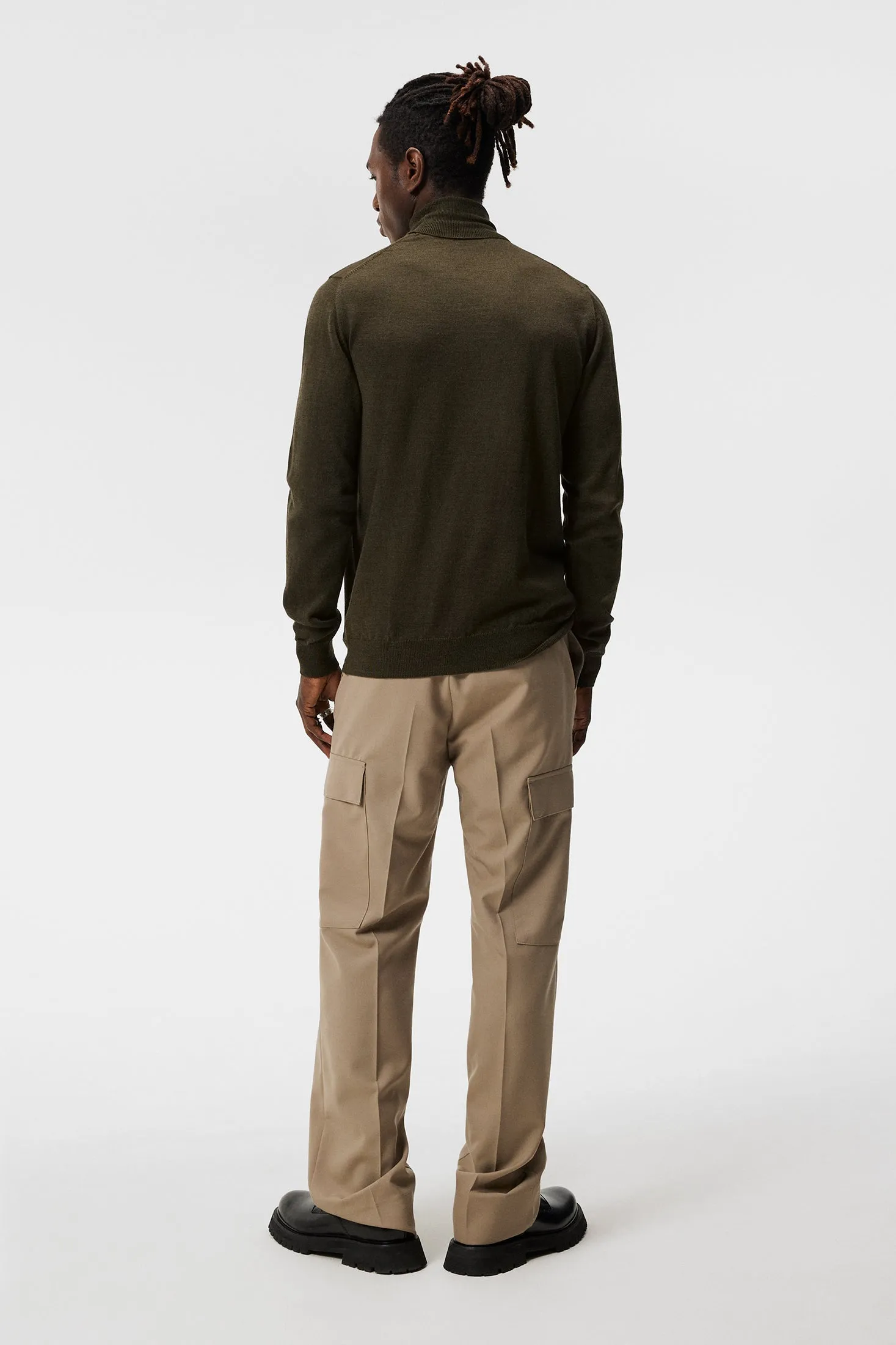Lyd Merino Turtleneck Sweater / Forest Green