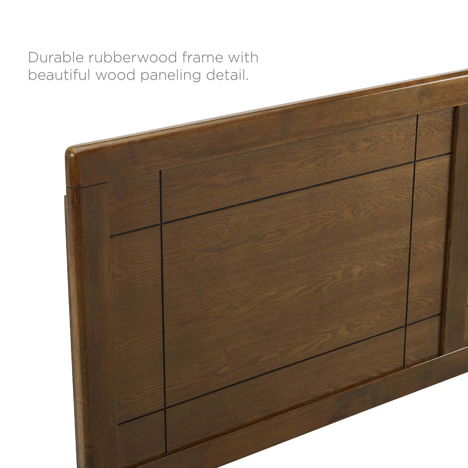 Marlee King Wood Platform Bed With Splayed Legs Walnut MOD-6629-WAL