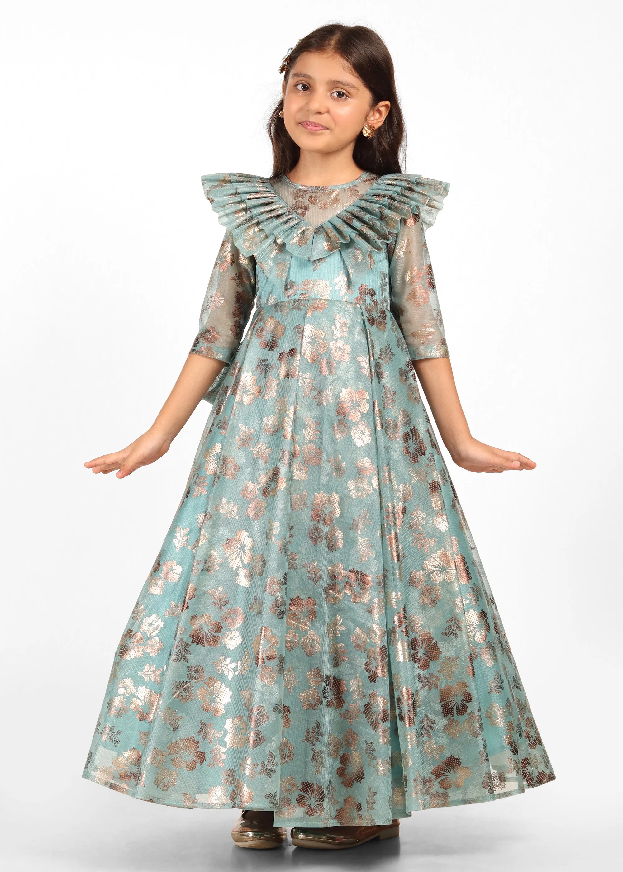 Mint Royale Brocade Gown