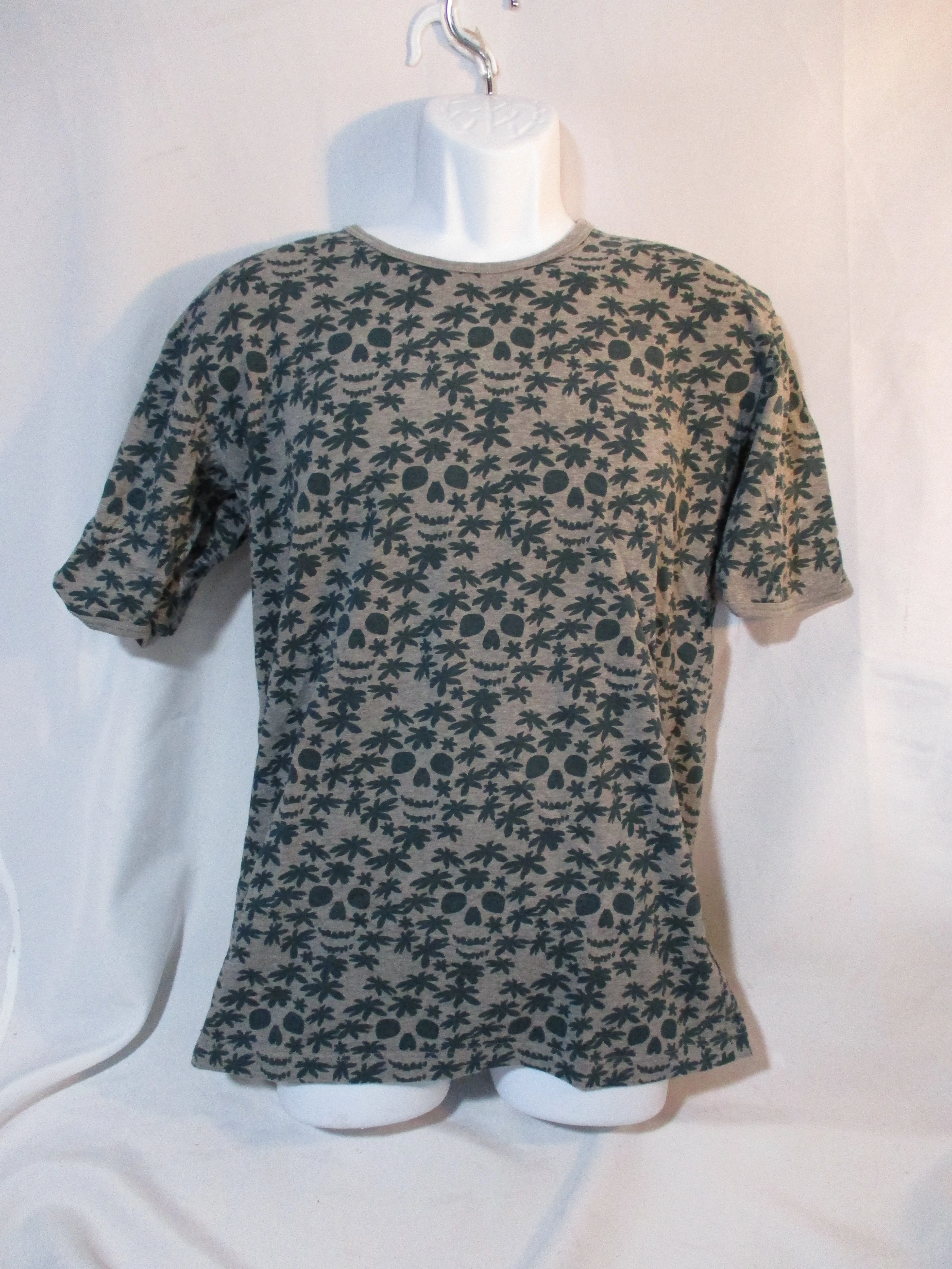 NEW COMME DES GARCONS SKULL PLANT Shirt Tee Sz X GREY Tee GRAY GREEN