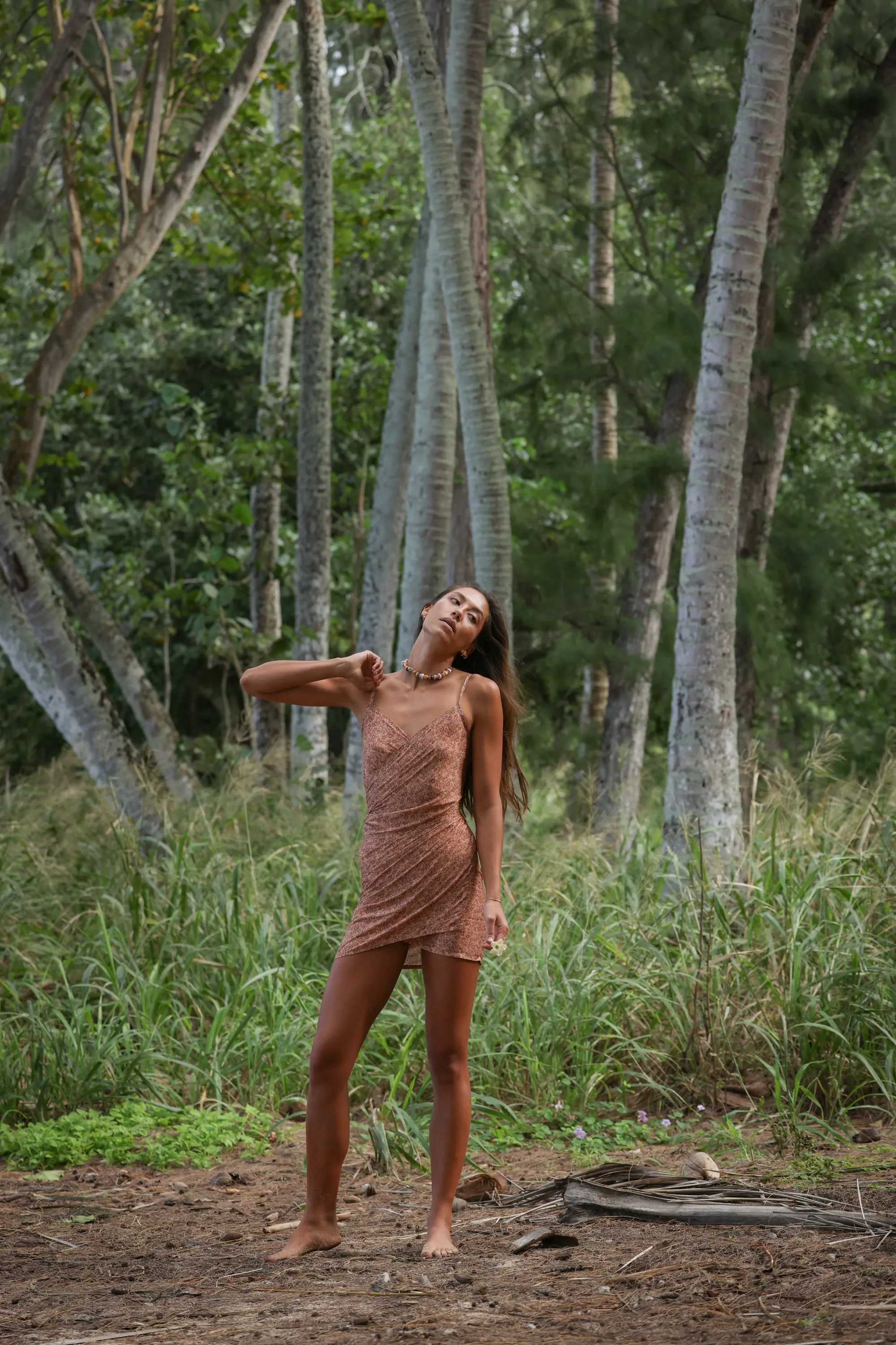 Pacific Motu Shell Wrap Sarong Dress