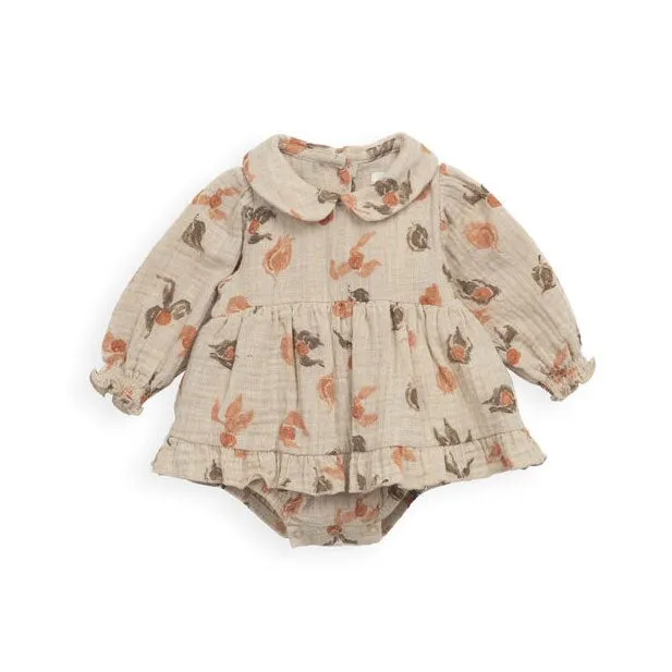 Play Up Woven Jumpsuit Dress - Fall Harvest Print