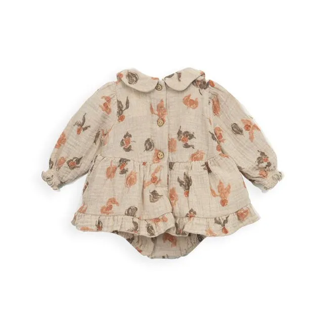 Play Up Woven Jumpsuit Dress - Fall Harvest Print