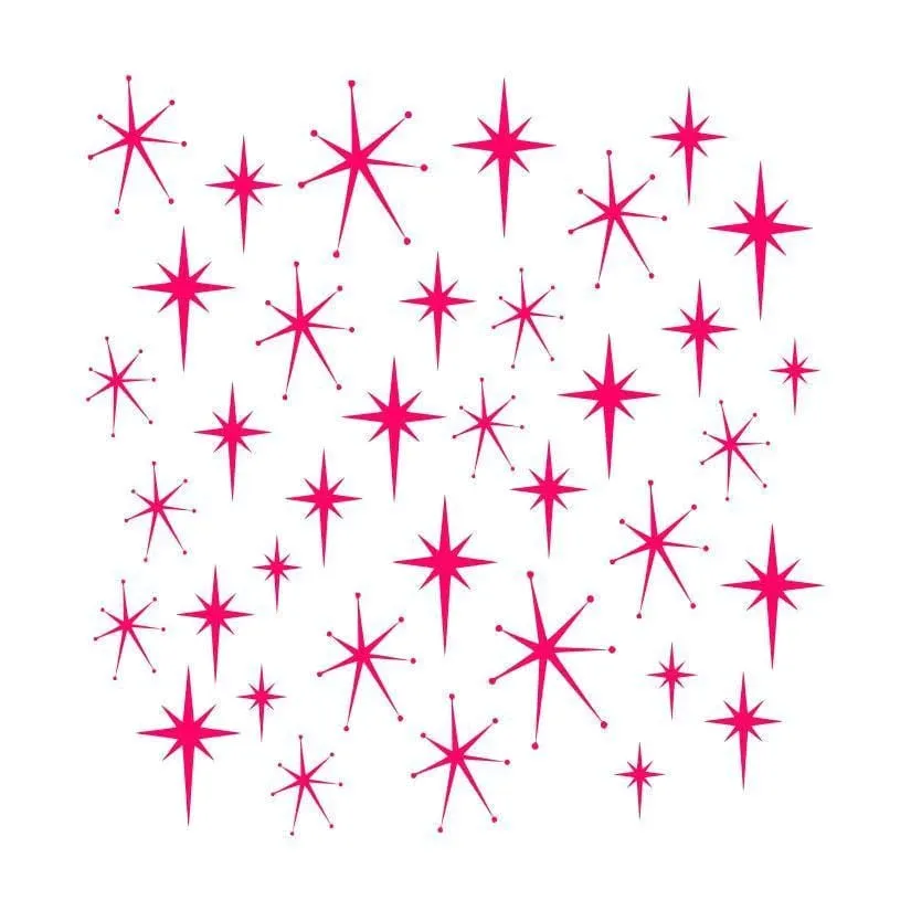 Retro Star Stencil