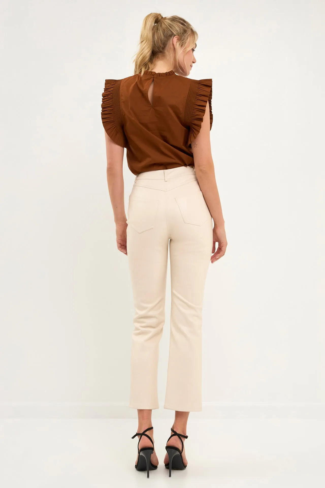 Ruffle Sleeve Top - Sale
