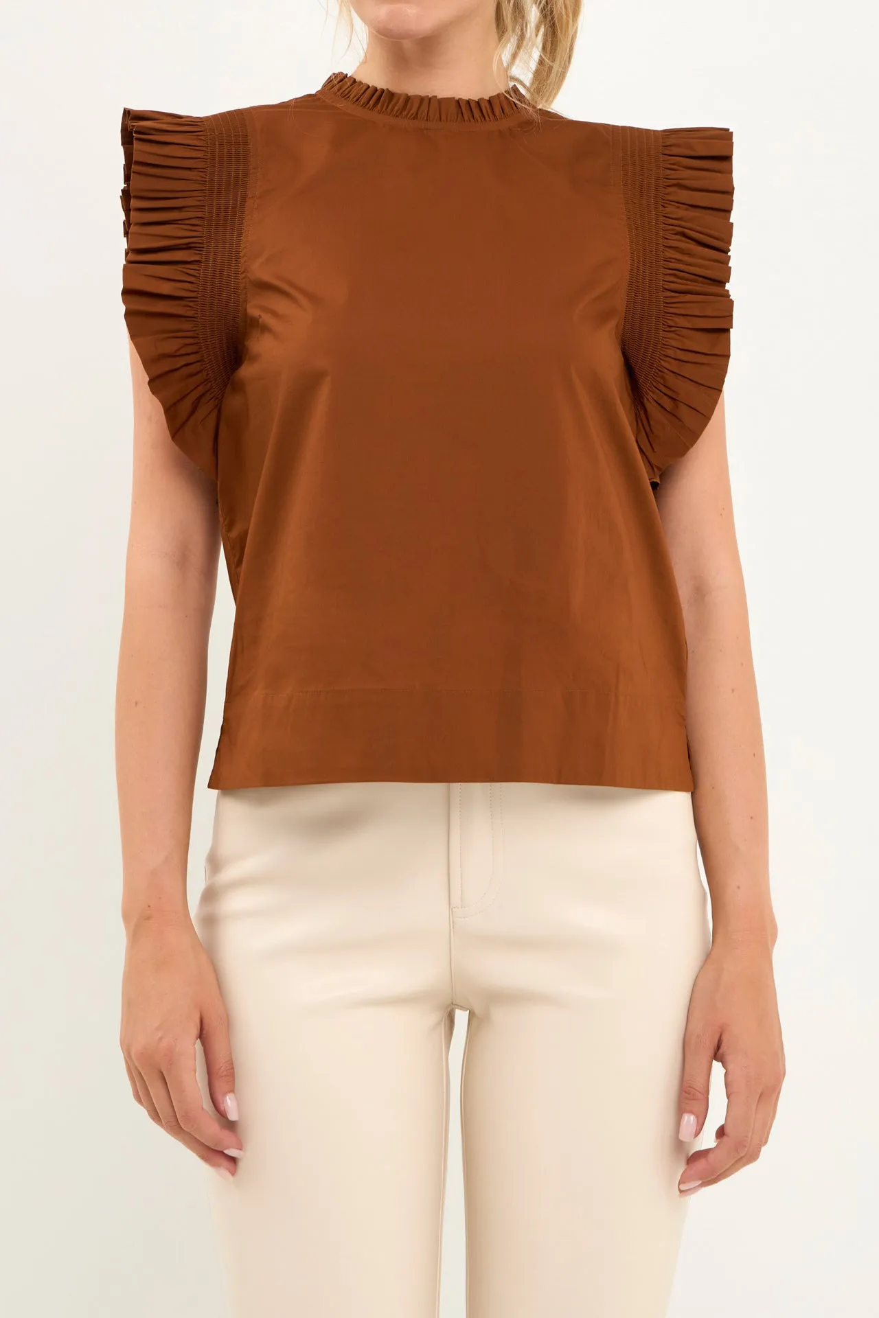 Ruffle Sleeve Top - Sale