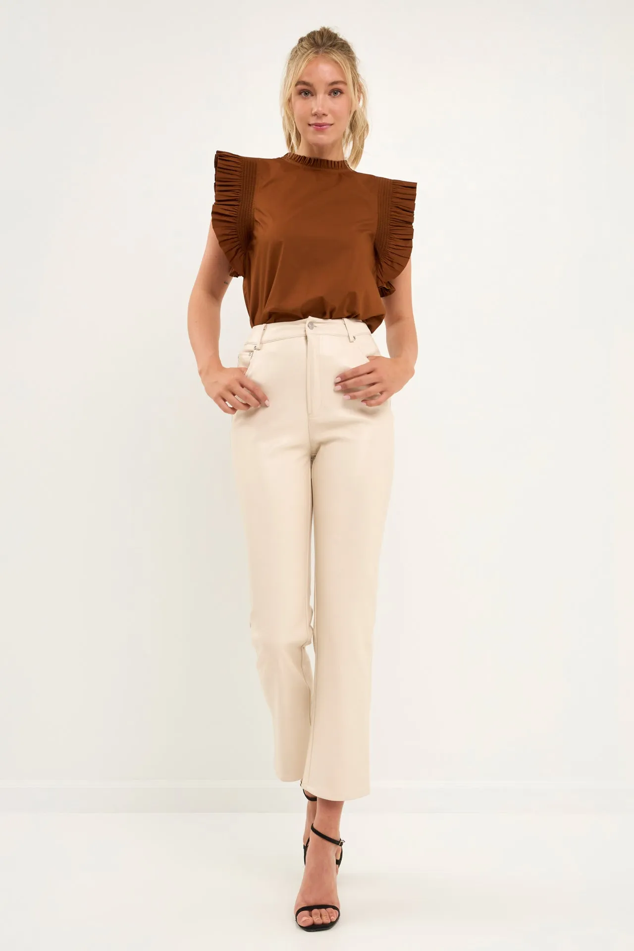 Ruffle Sleeve Top - Sale