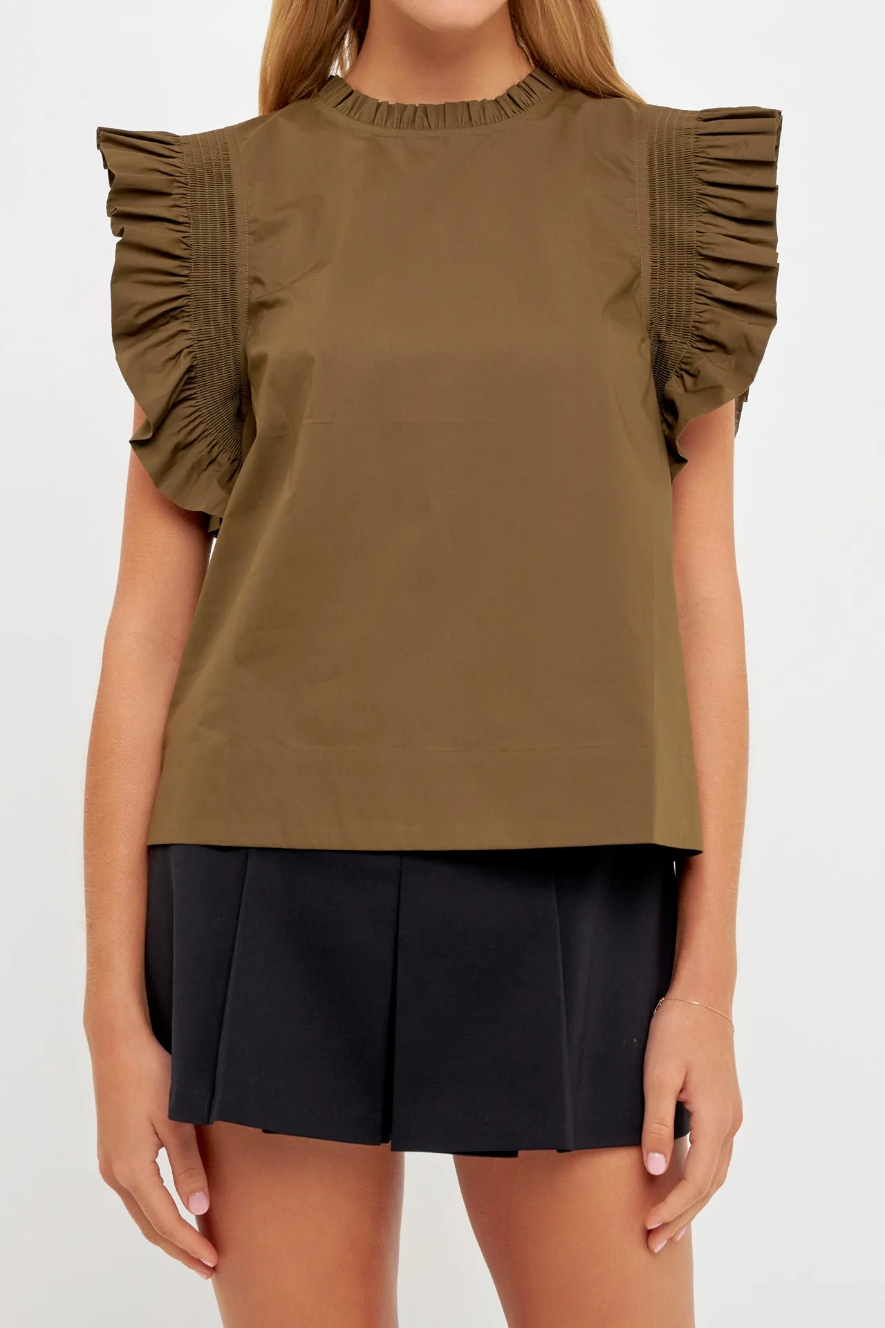 Ruffle Sleeve Top - Sale