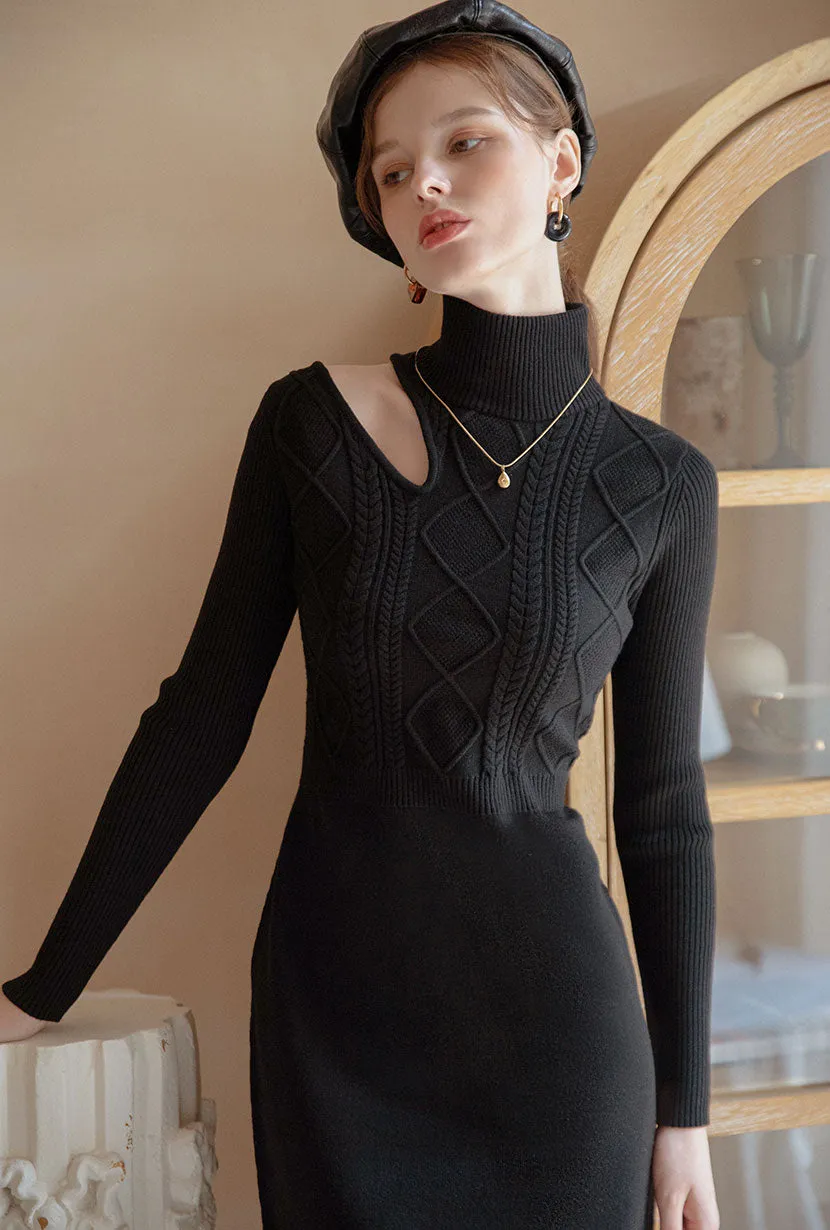 Saffron Knit Dress - Black