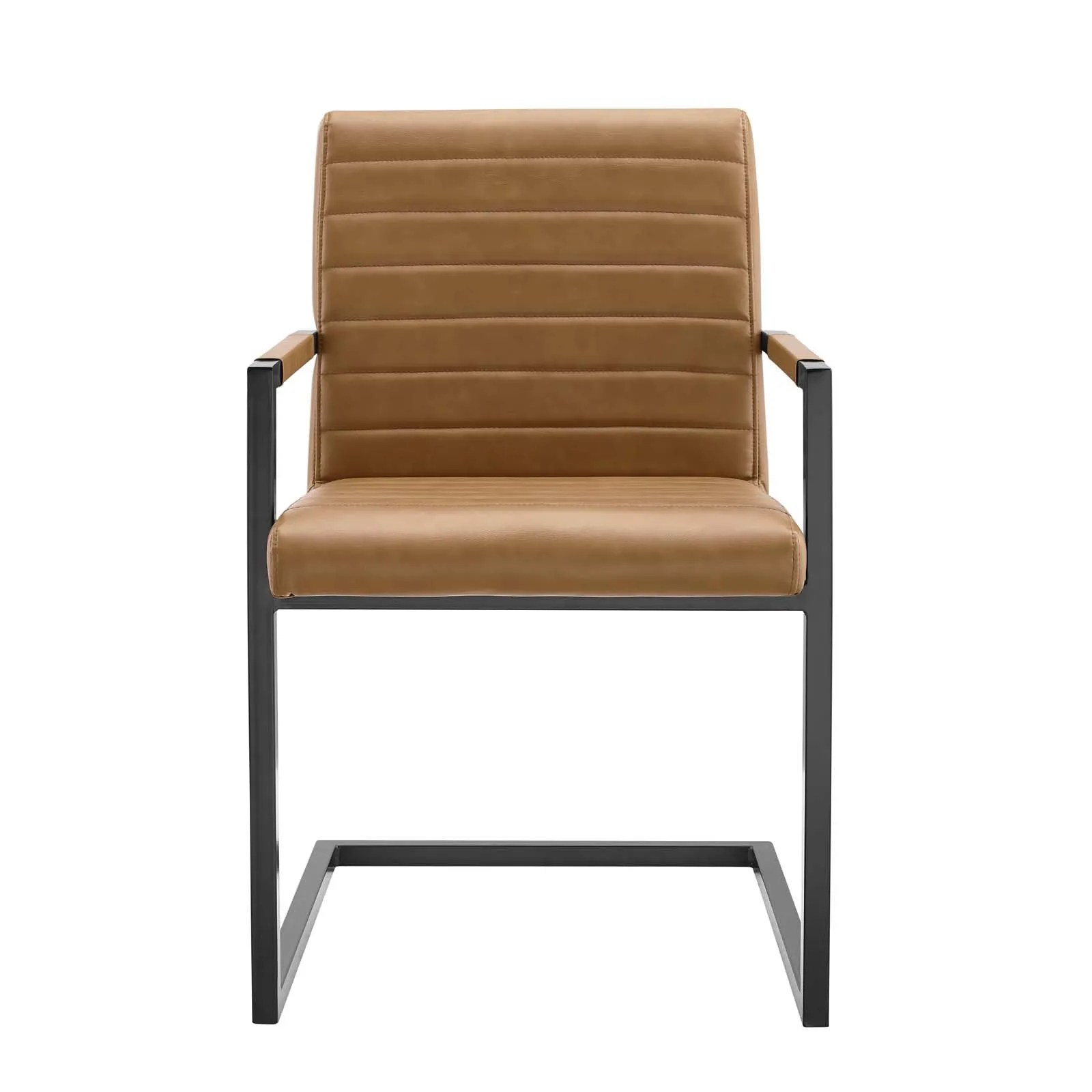 Savoy Vegan Leather Dining Chairs - Set of 2 Tan EEI-4522-TAN