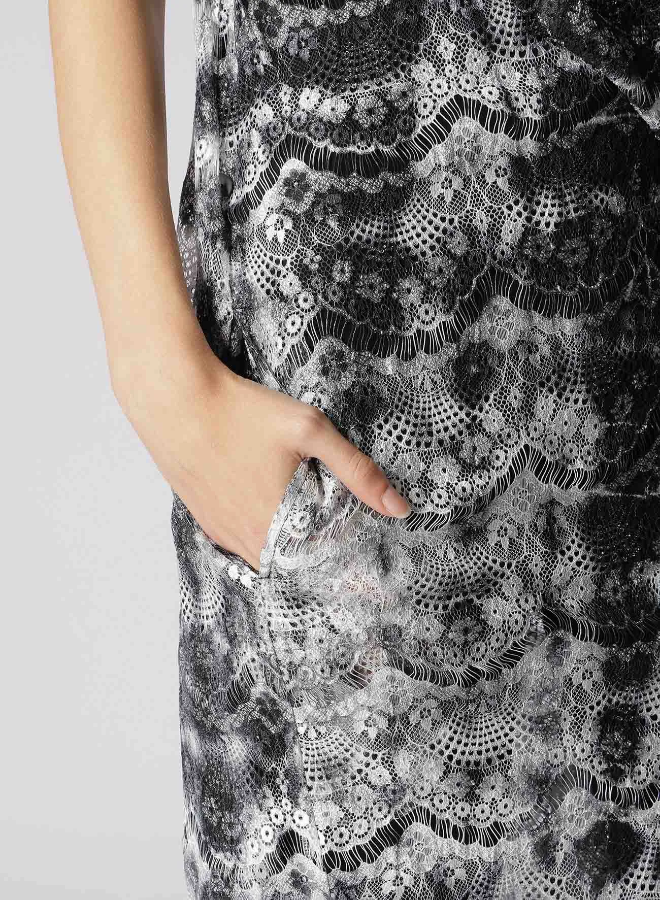 TIE DYE LACE WRAPPED SKIRT DRESS