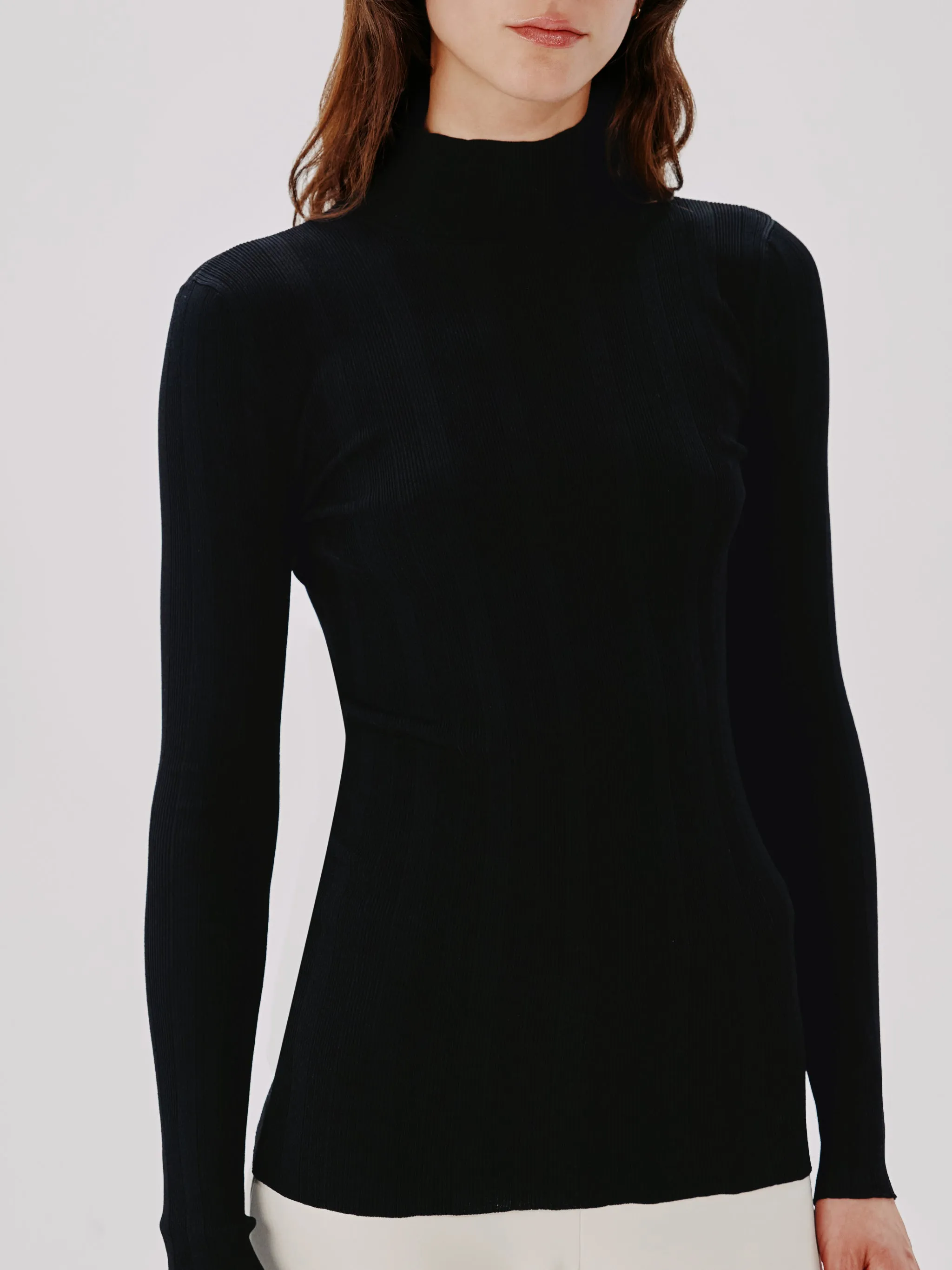 Variegated Rib Turtleneck
