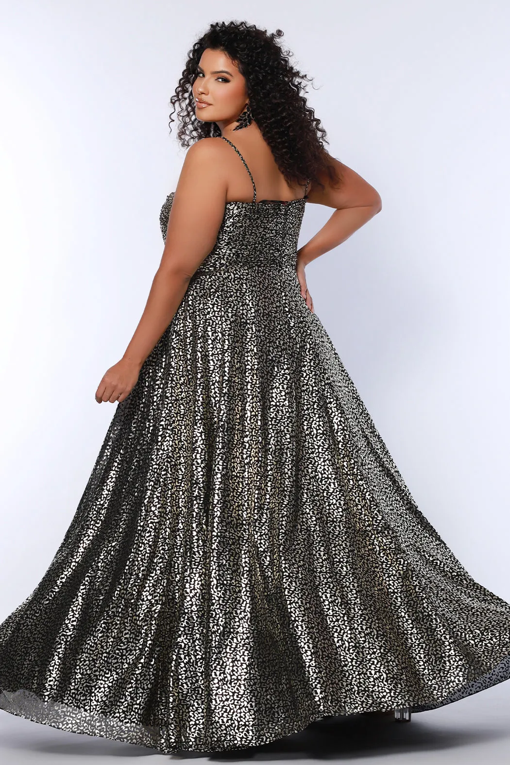 Wild Side Empire Animal Print Formal Dress